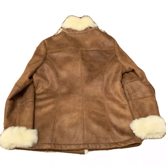 Wilson’s Brown polyester jacket with fur (L) - Picture 2 of 6